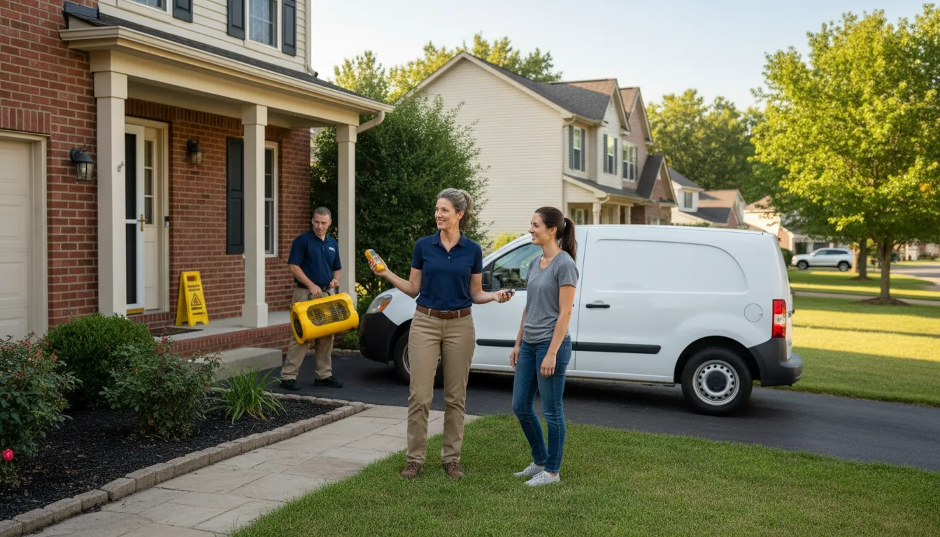 Residential water damage restoration in Wilson, KS